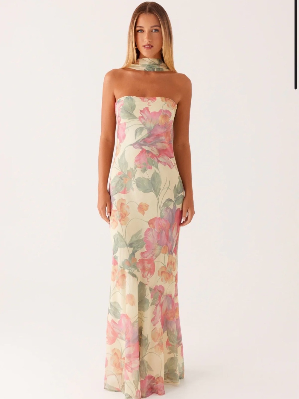 Peppermayo Under The Pagoda Maxi Dress in Yellow Peony